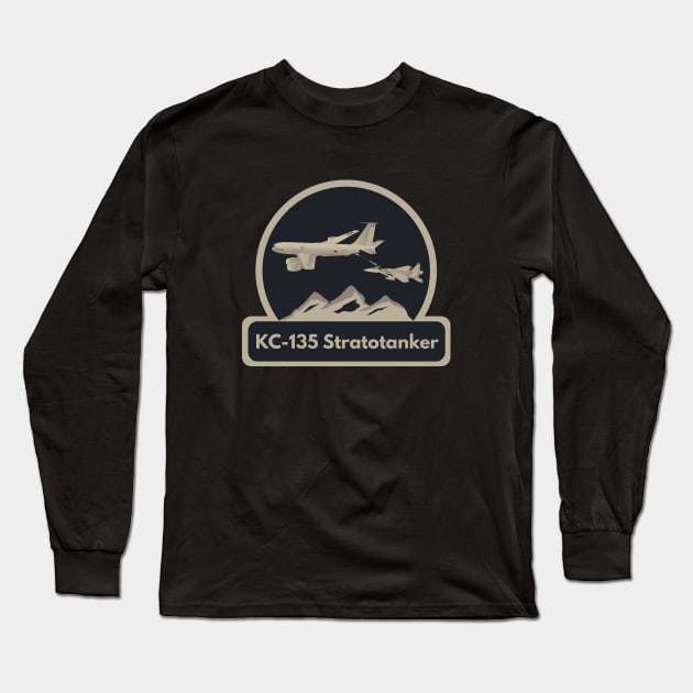 KC-135 Airplane Refueling F-15 Long Sleeve T-Shirt by NorseTech